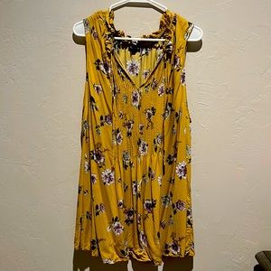 PRICE DROP! Torrid dark yellow & purple floral top size 3